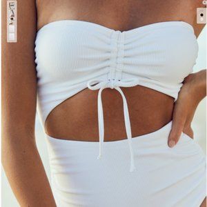 Aerie Ribbed Cut Out One Piece Swimsuit